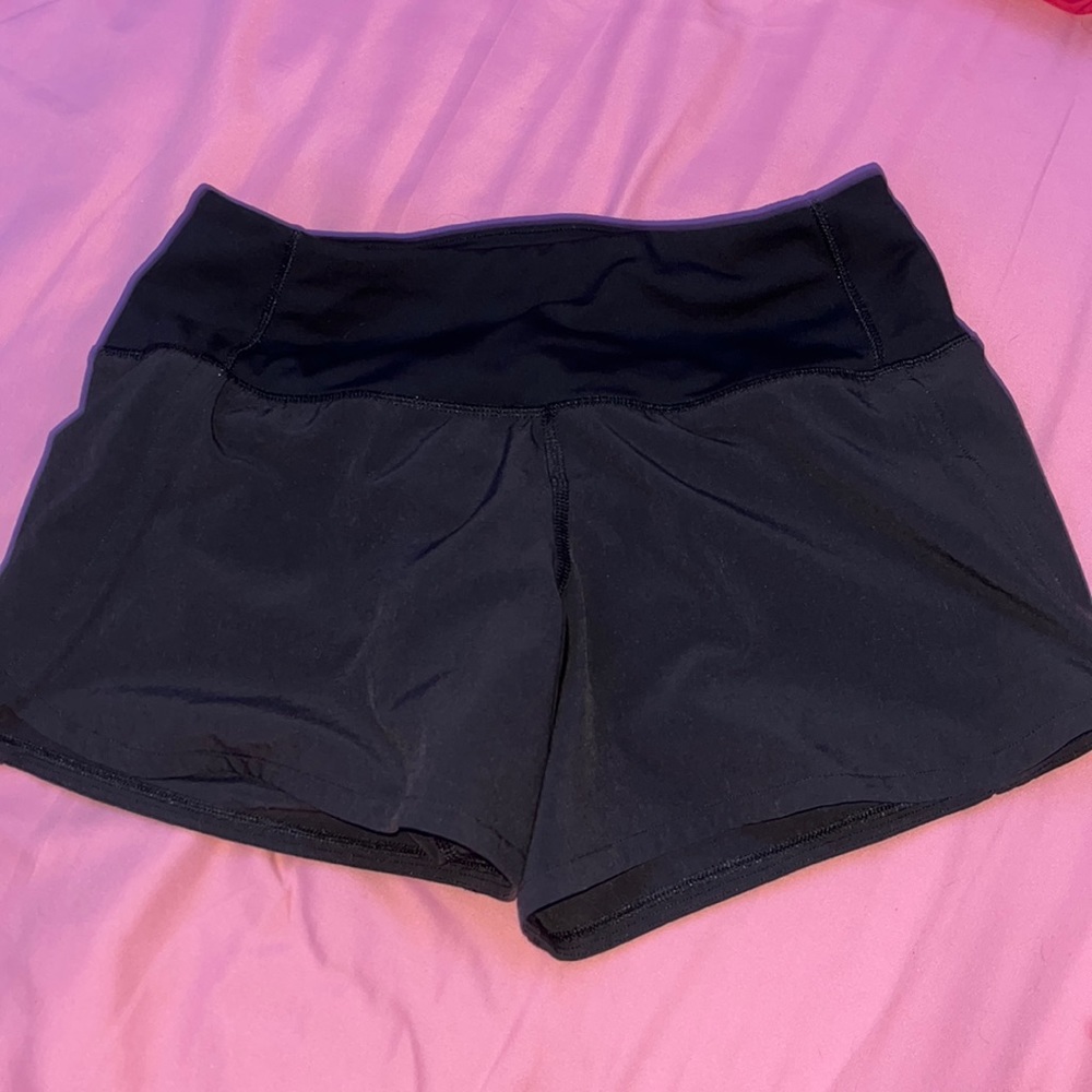 Black Lululemon speed up shorts